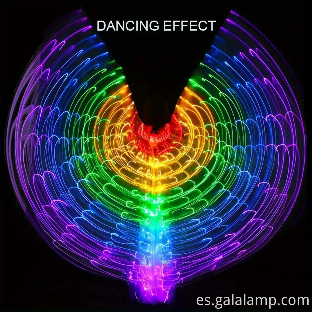 Light Up LED ISIS Wings Belly Dance Carnival Rave trajes atuendos para mujeres adultas para navidad Fiesta de Halloween